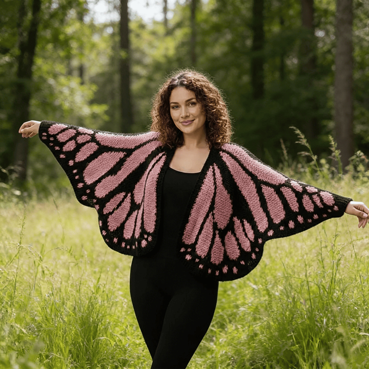 Handmade Butterfly Cardigan Shawl