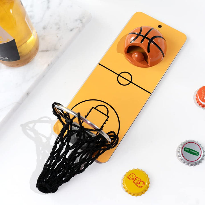 Basketball wall-mounted bottle opener