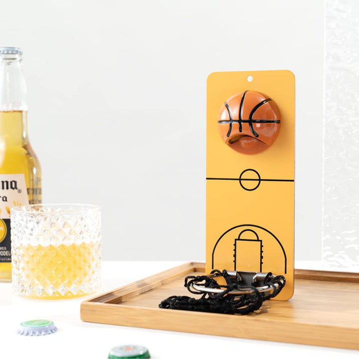 Basketball wall-mounted bottle opener