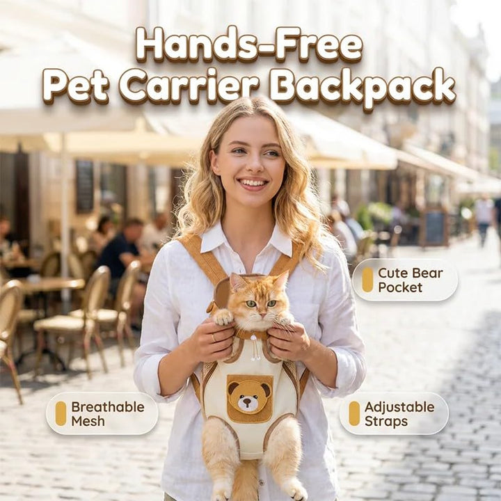 Breathable pet carrier backpack