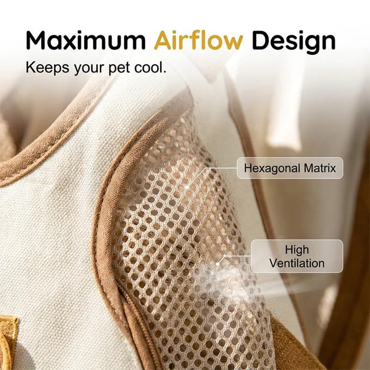 Breathable pet carrier backpack