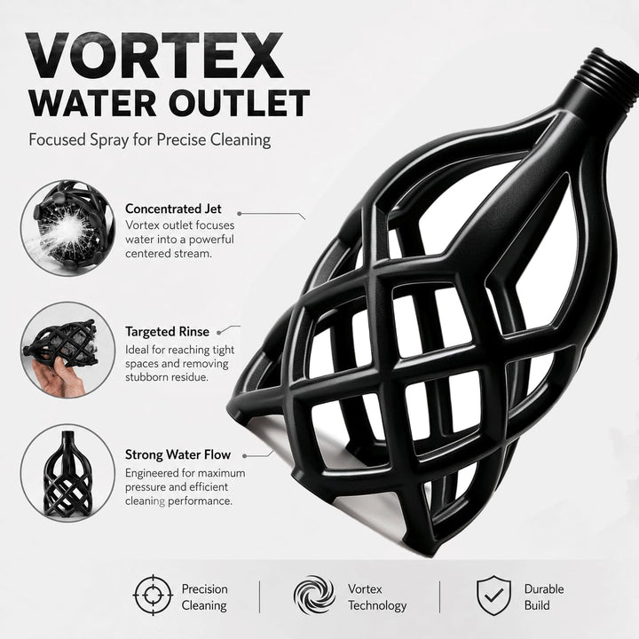 Hollowed-out mesh shower head