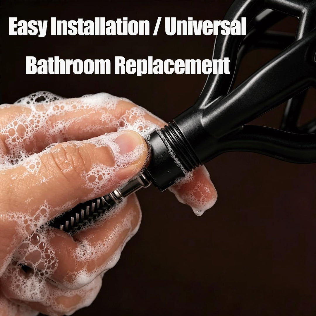 Hollowed-out mesh shower head