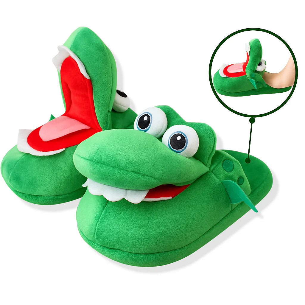 Funny crocodile slippers