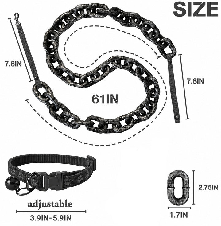 Simulated giant chain traction rope