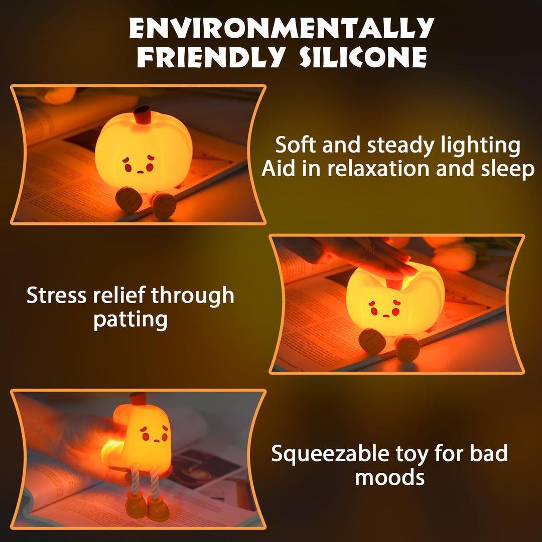 Sad Pumpkin Squeeze Lamp