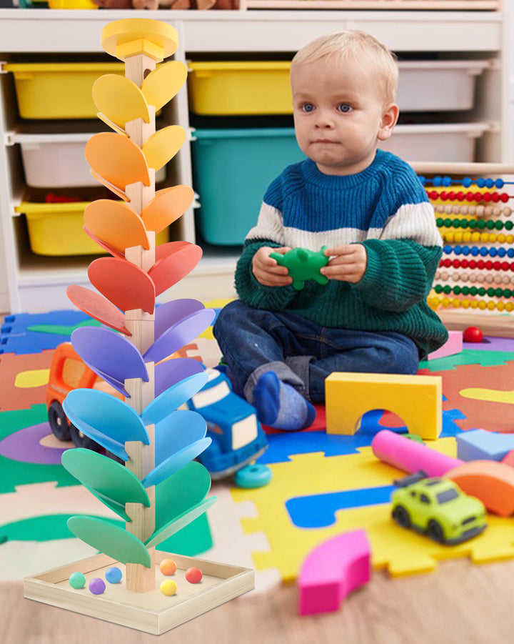Wooden Marble Run Music Tree