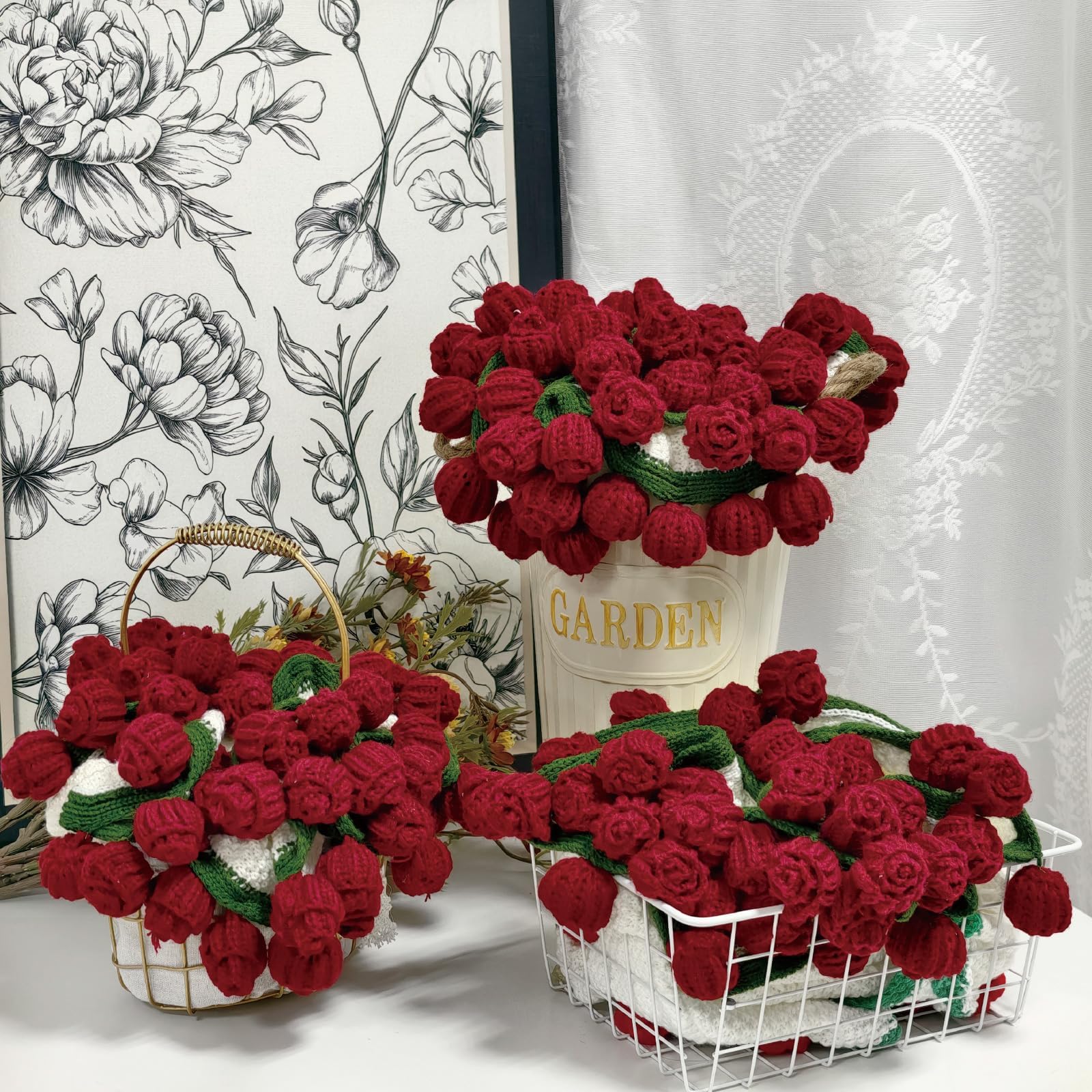 Handmade DIY flower bouquet blanket