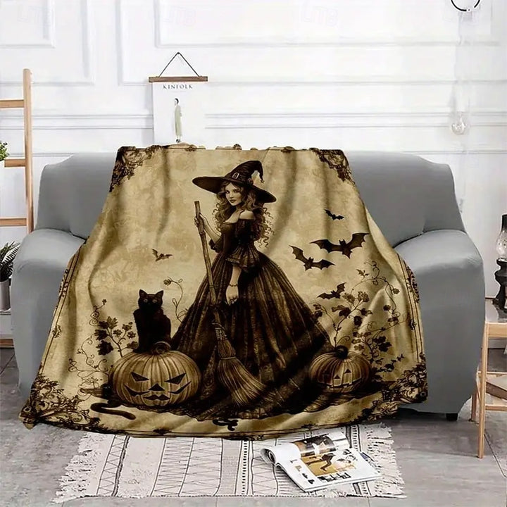 Witch Print Flannel Blanket
