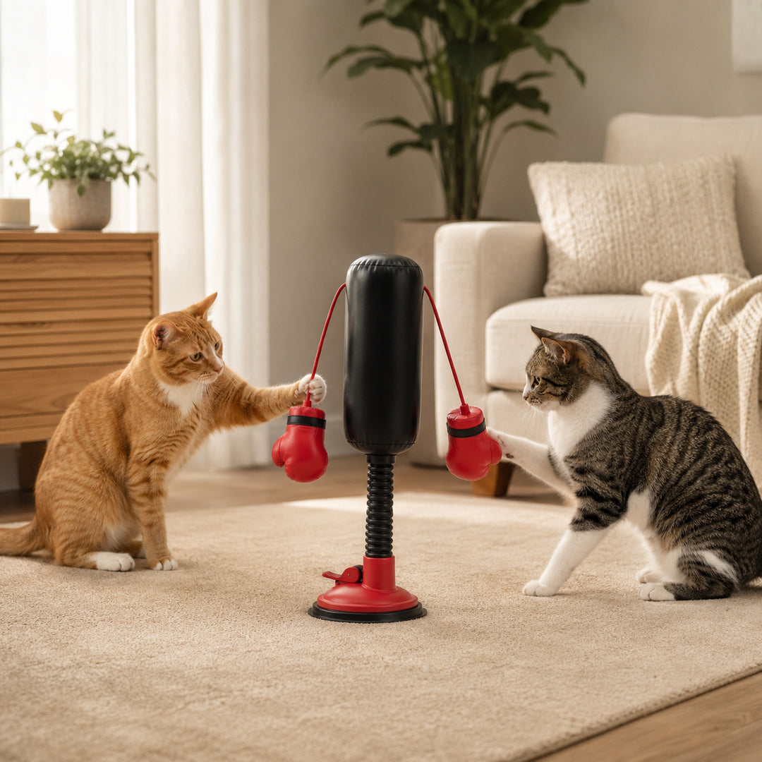 Cat punching bag suction cup