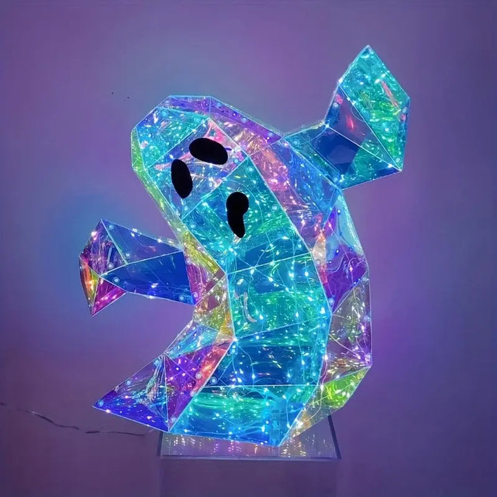 Rainbow Glow Wavy‑Ghost Lamp