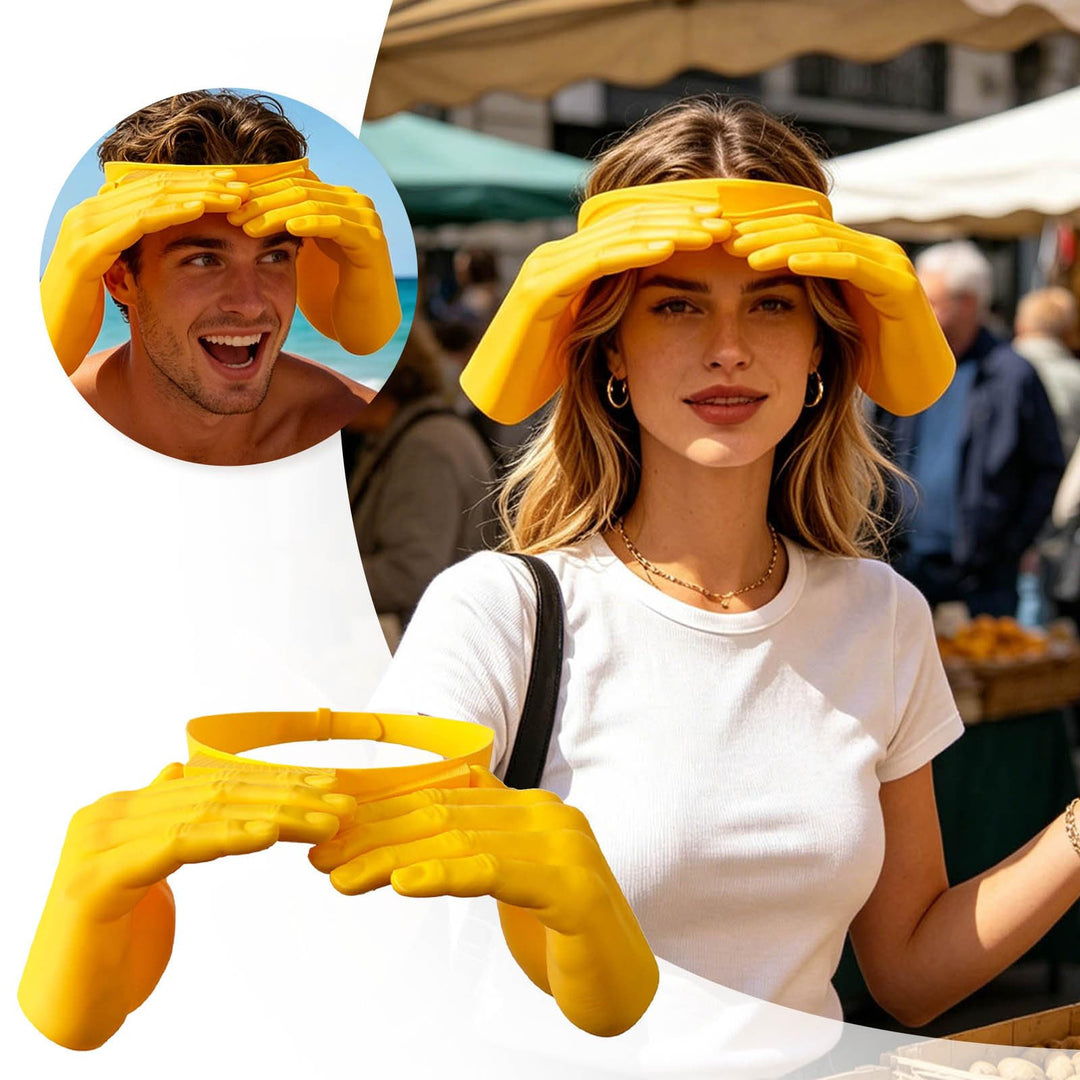 Funny hand gestures sun hat