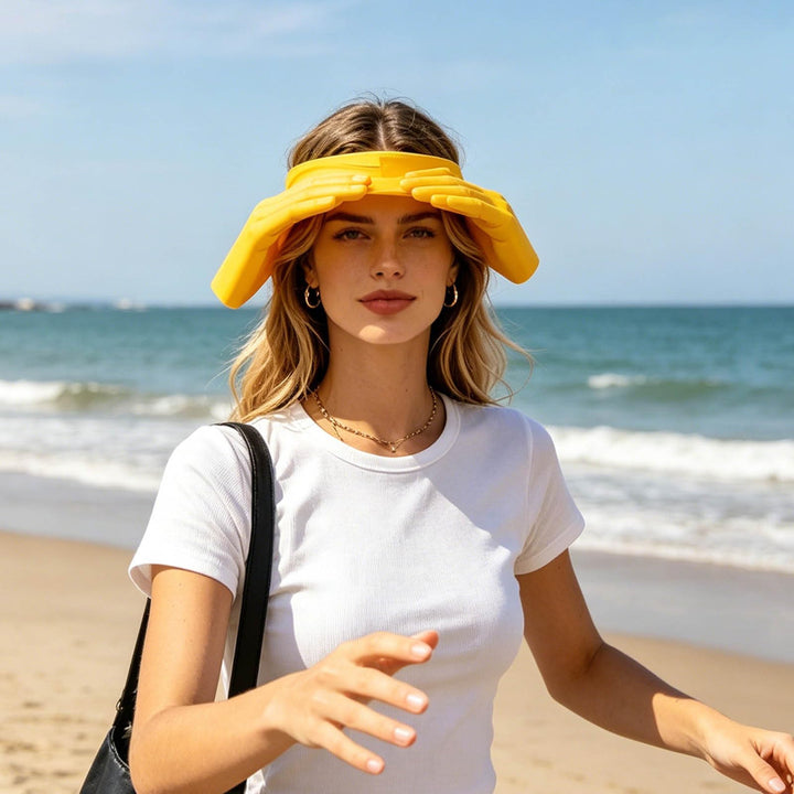 Funny hand gestures sun hat