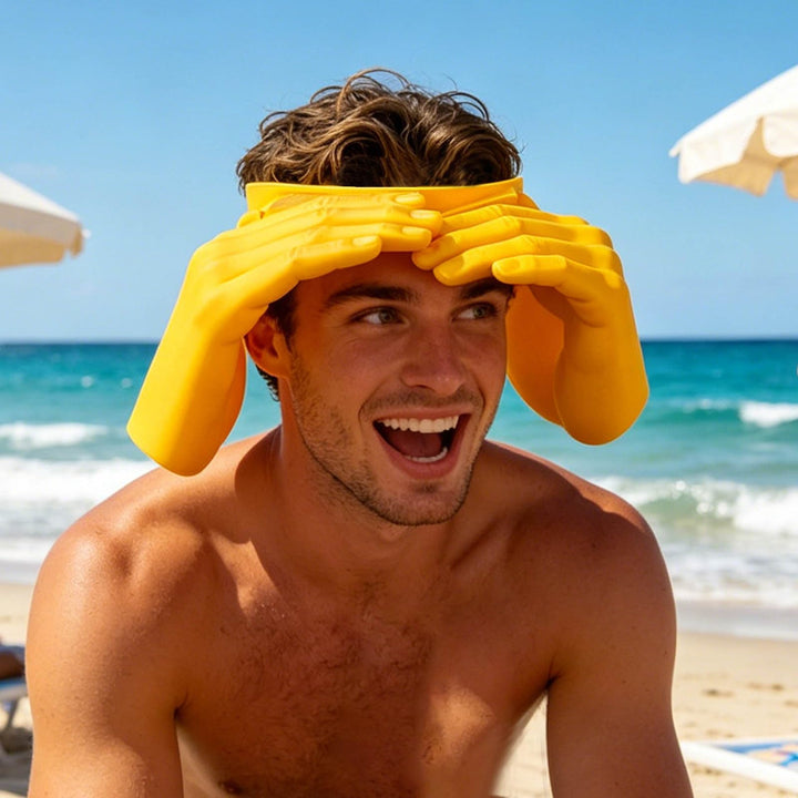 Funny hand gestures sun hat