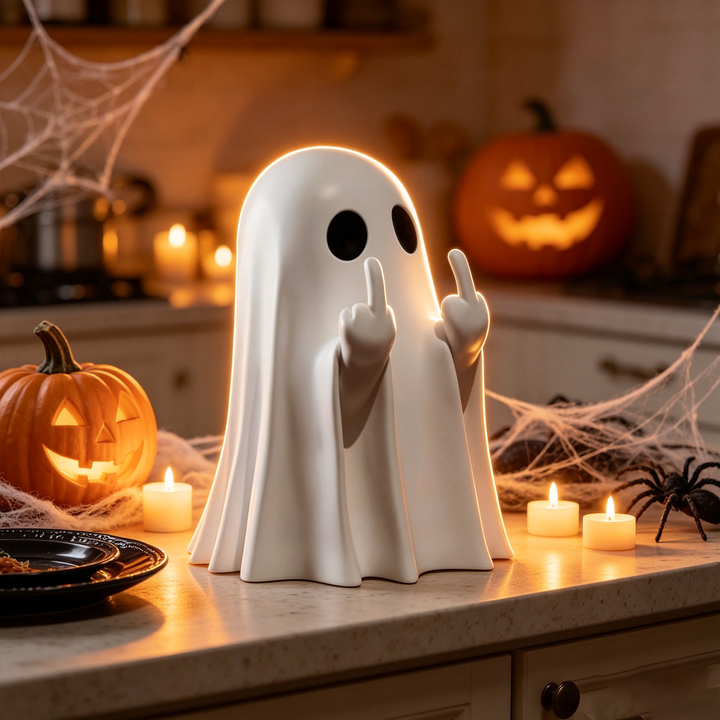 Halloween middle finger ghost
