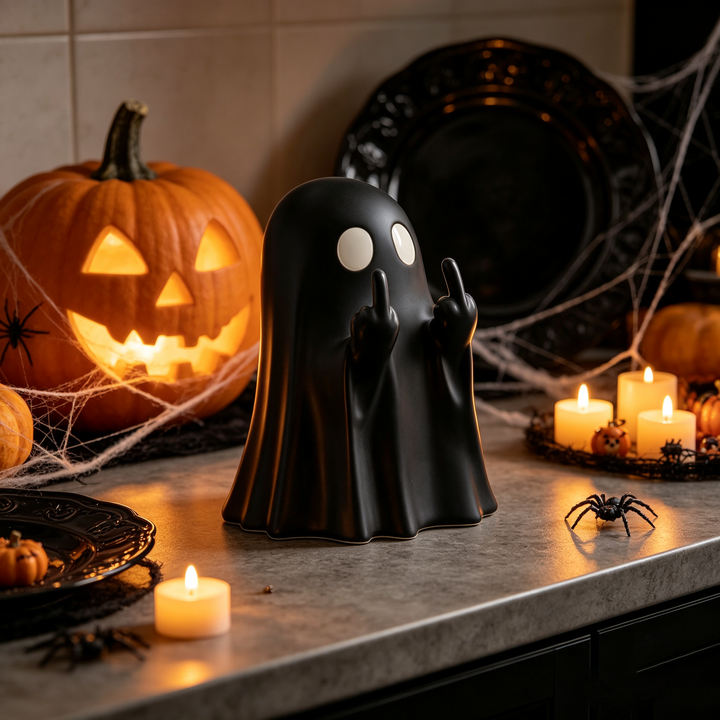 Halloween middle finger ghost