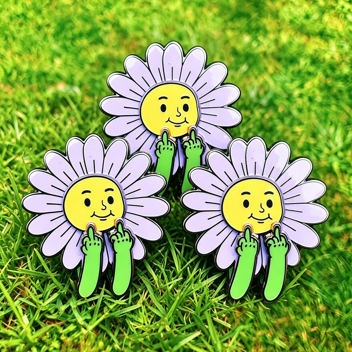 Attitude Daisy Enamel Pin
