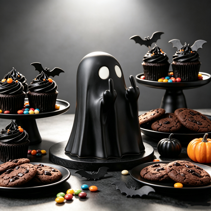 Halloween middle finger ghost