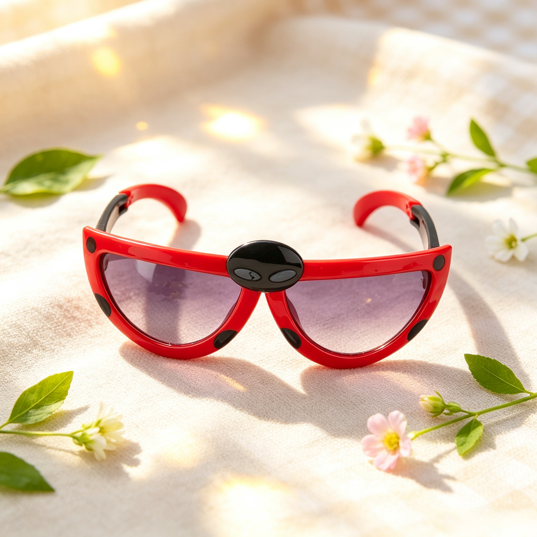 Funny ladybug sunglasses for kids