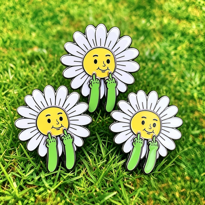 Attitude Daisy Enamel Pin