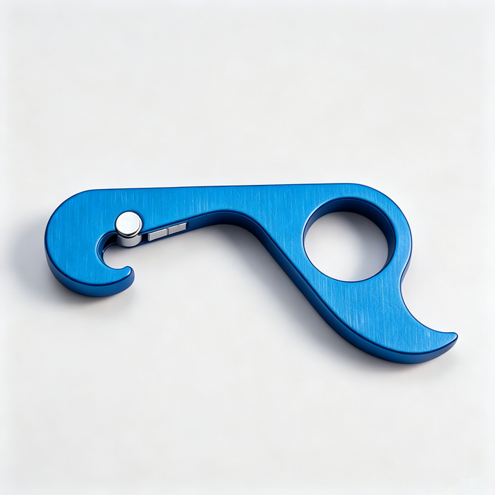 One-handed magnetic metal bottle opener