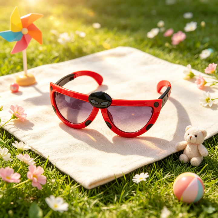 Funny ladybug sunglasses for kids