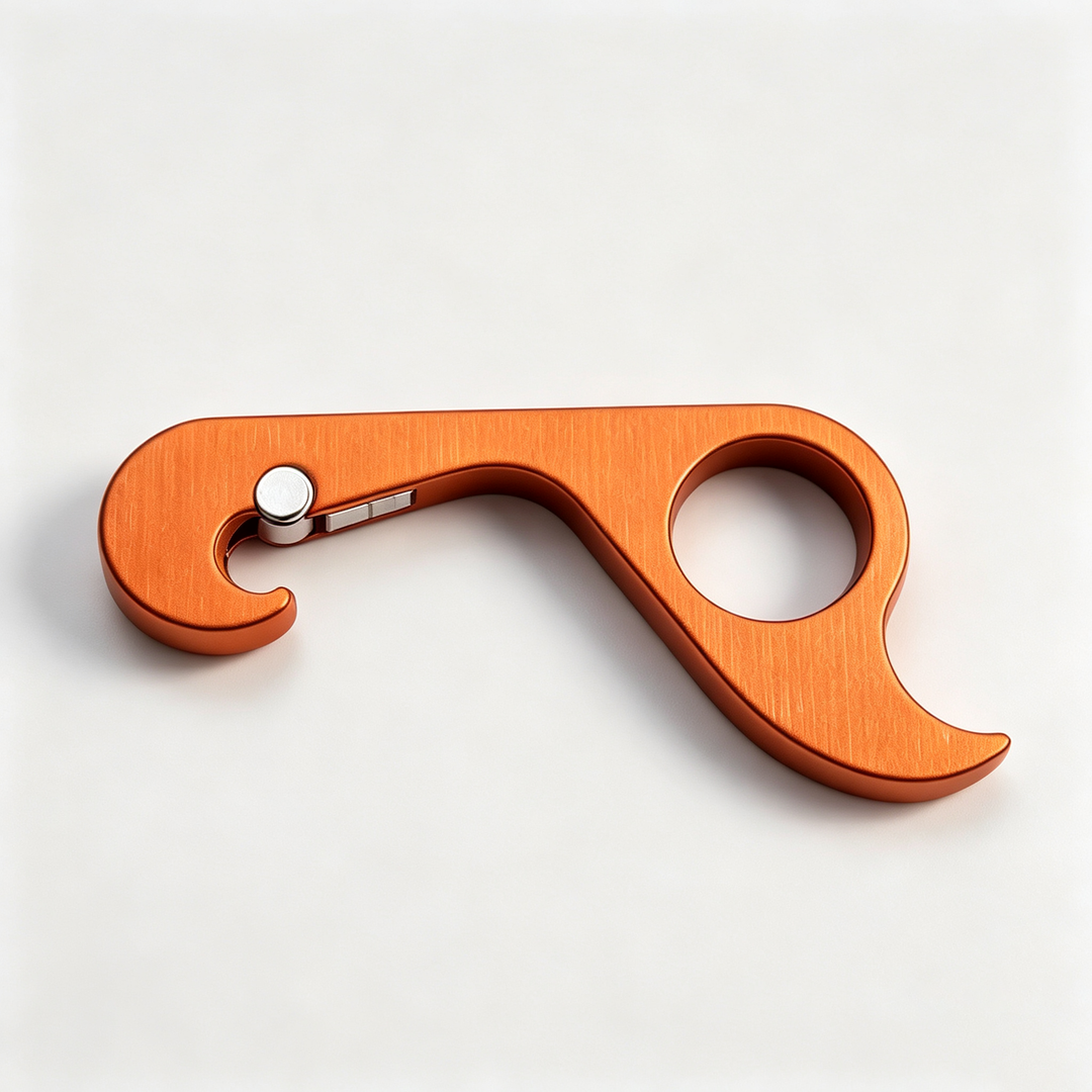 One-handed magnetic metal bottle opener