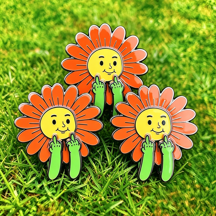 Attitude Daisy Enamel Pin