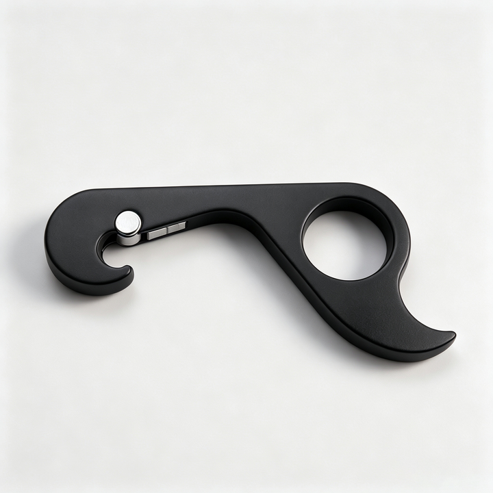 One-handed magnetic metal bottle opener