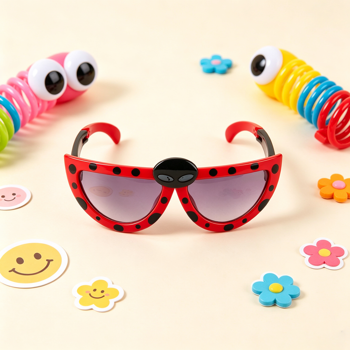Funny ladybug sunglasses for kids