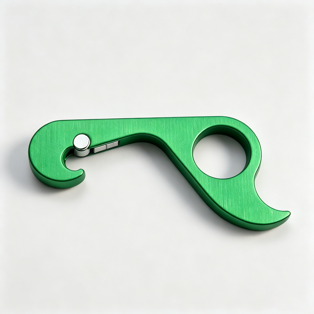One-handed magnetic metal bottle opener