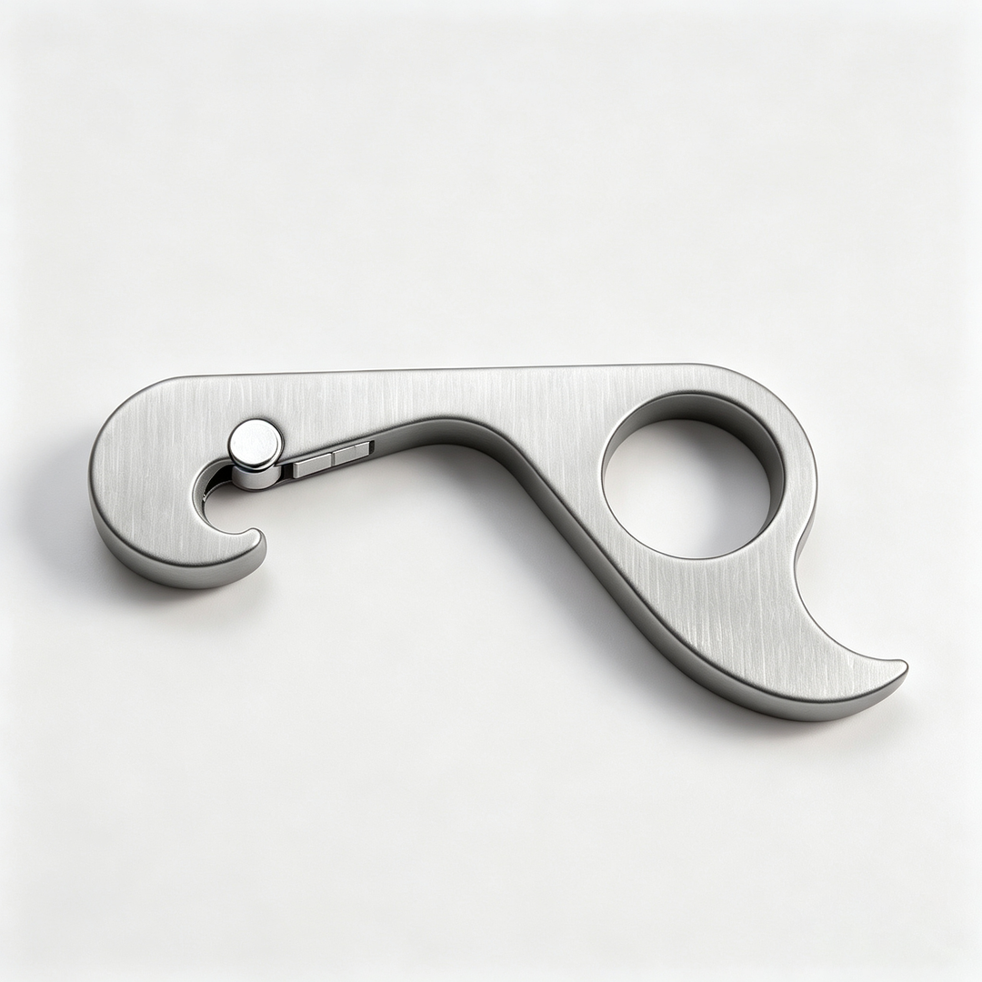One-handed magnetic metal bottle opener