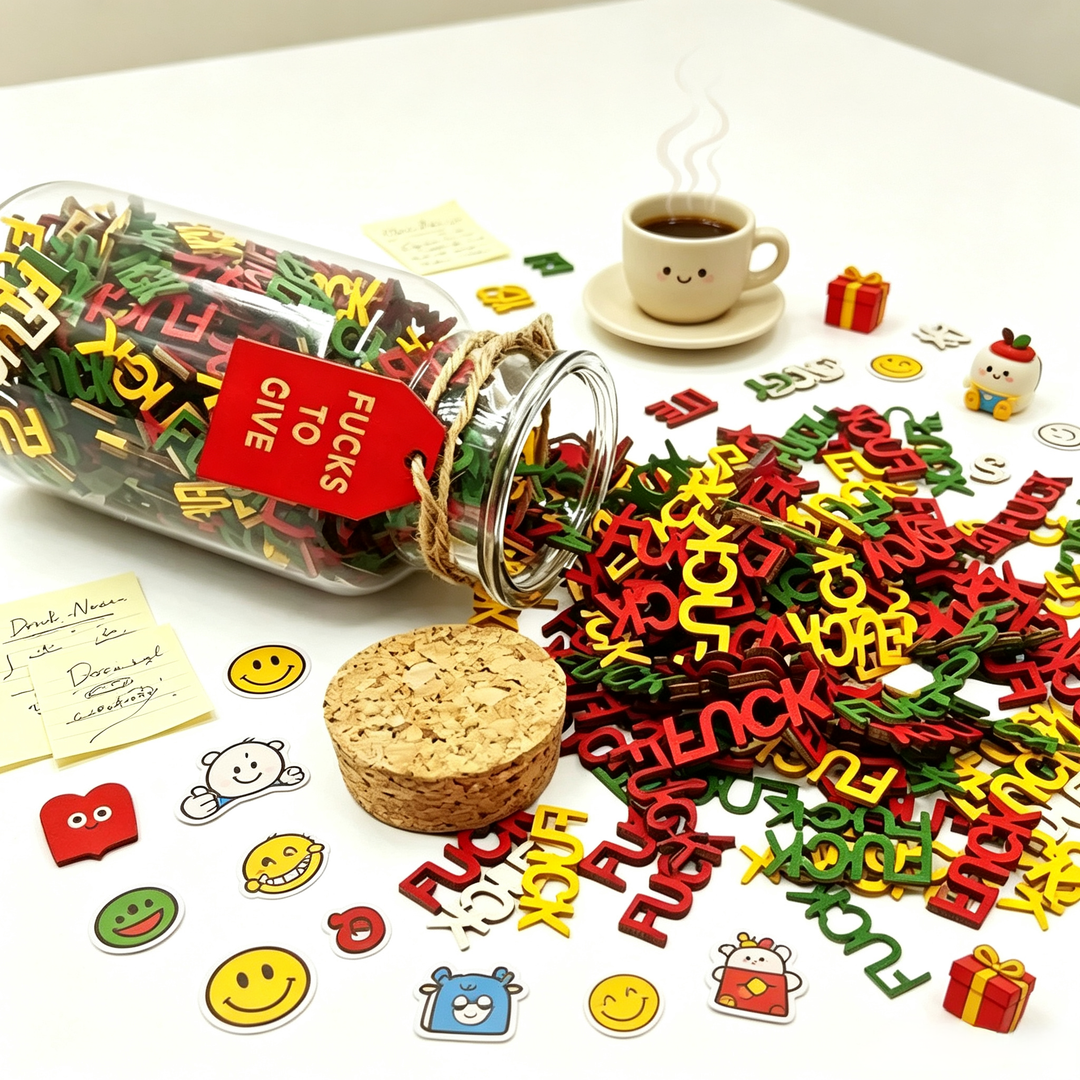 Wooden Letter Emotion Wishing Jar