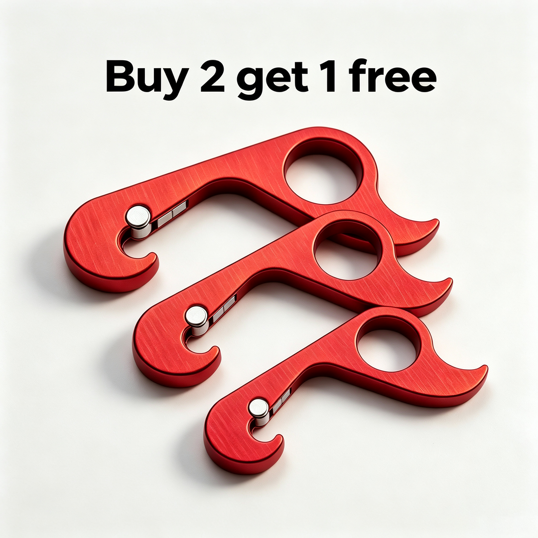 One-handed magnetic metal bottle opener