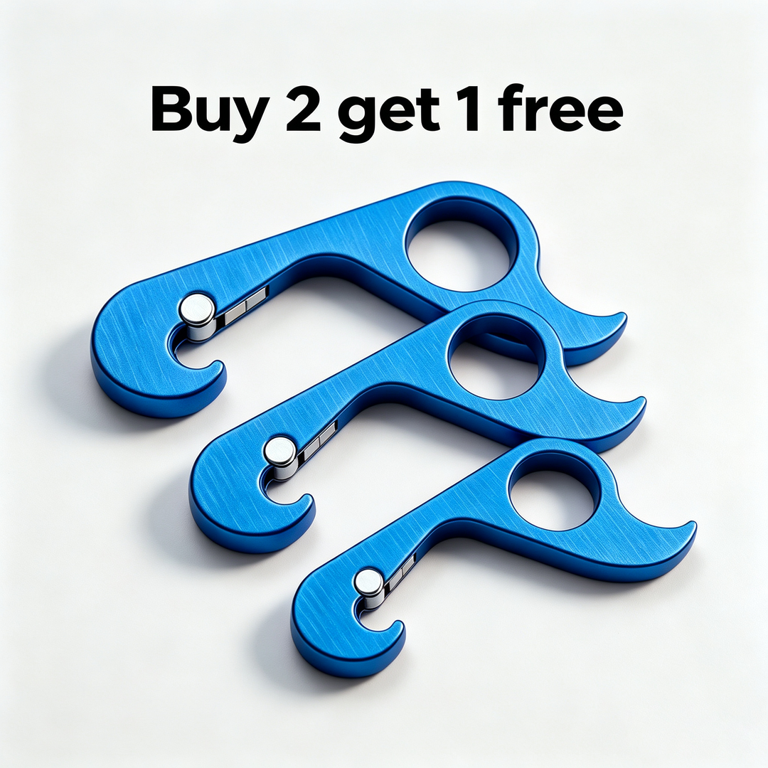 One-handed magnetic metal bottle opener