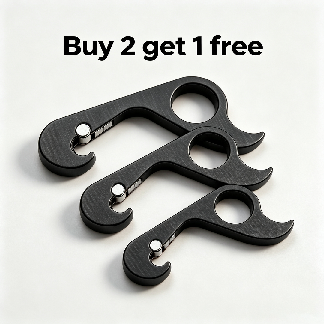 One-handed magnetic metal bottle opener