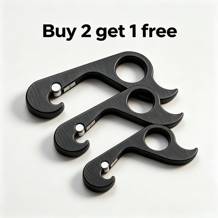 One-handed magnetic metal bottle opener