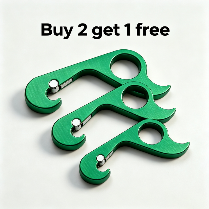 One-handed magnetic metal bottle opener