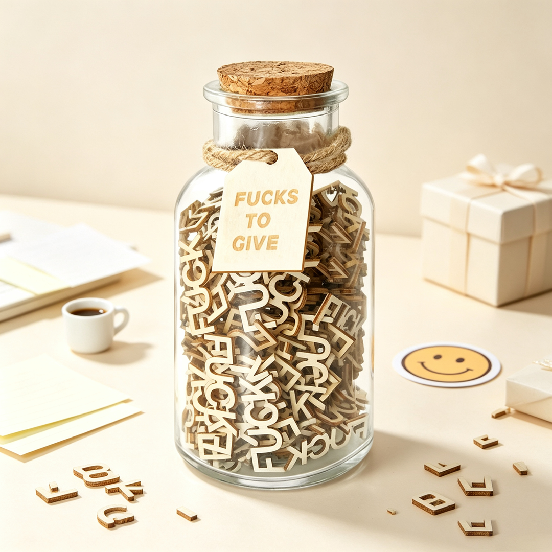 Wooden Letter Emotion Wishing Jar
