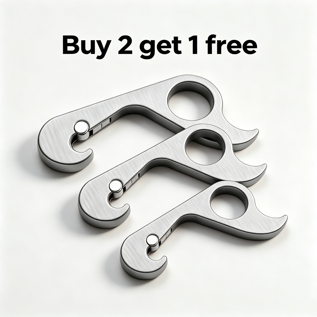 One-handed magnetic metal bottle opener