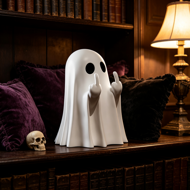 Halloween middle finger ghost