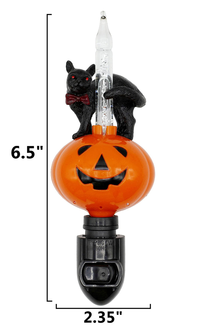 Black Cat Pumpkin Liquid Lamp
