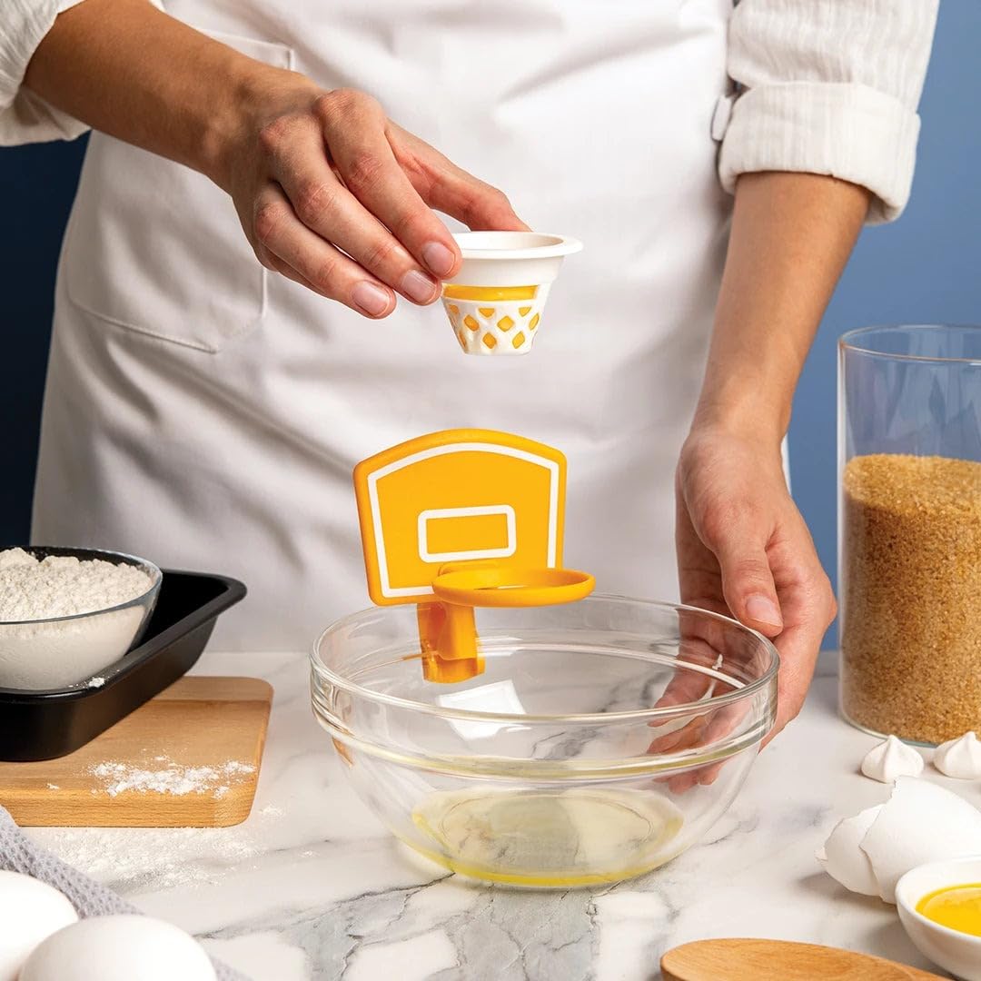 Basketball hoop egg white separator