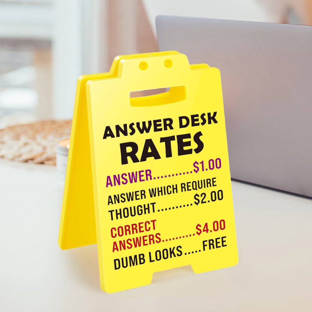 Fun desktop Q&amp;A warning signs