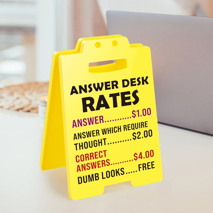 Fun desktop Q&amp;A warning signs