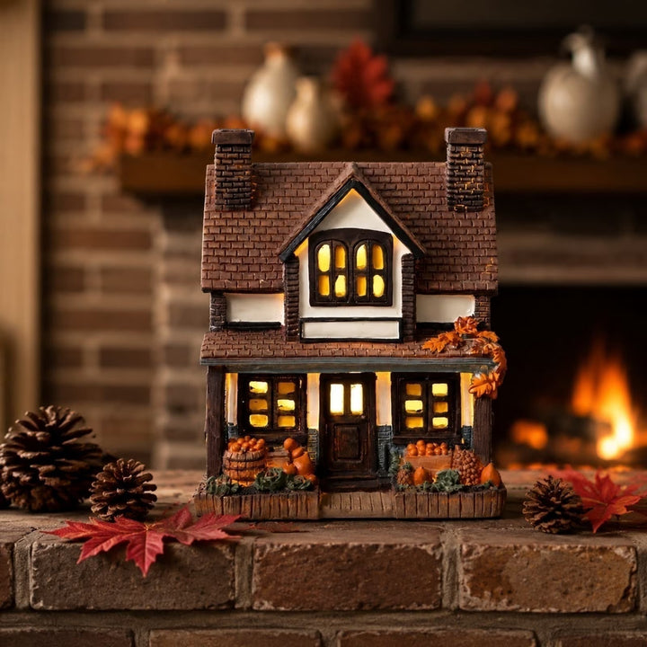 Autumn Harvest Themed Glowing House Set