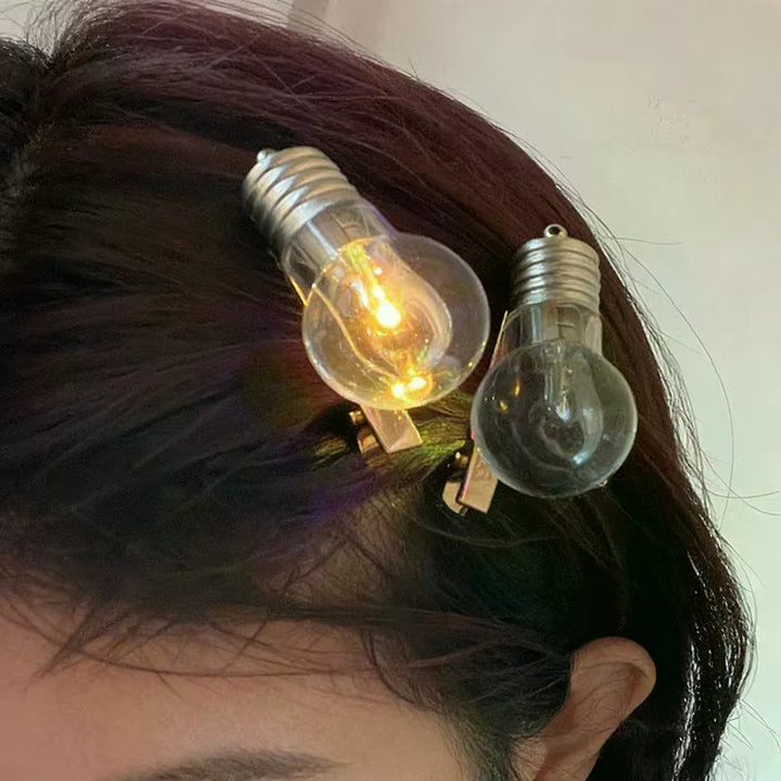 Light bulb hair clip