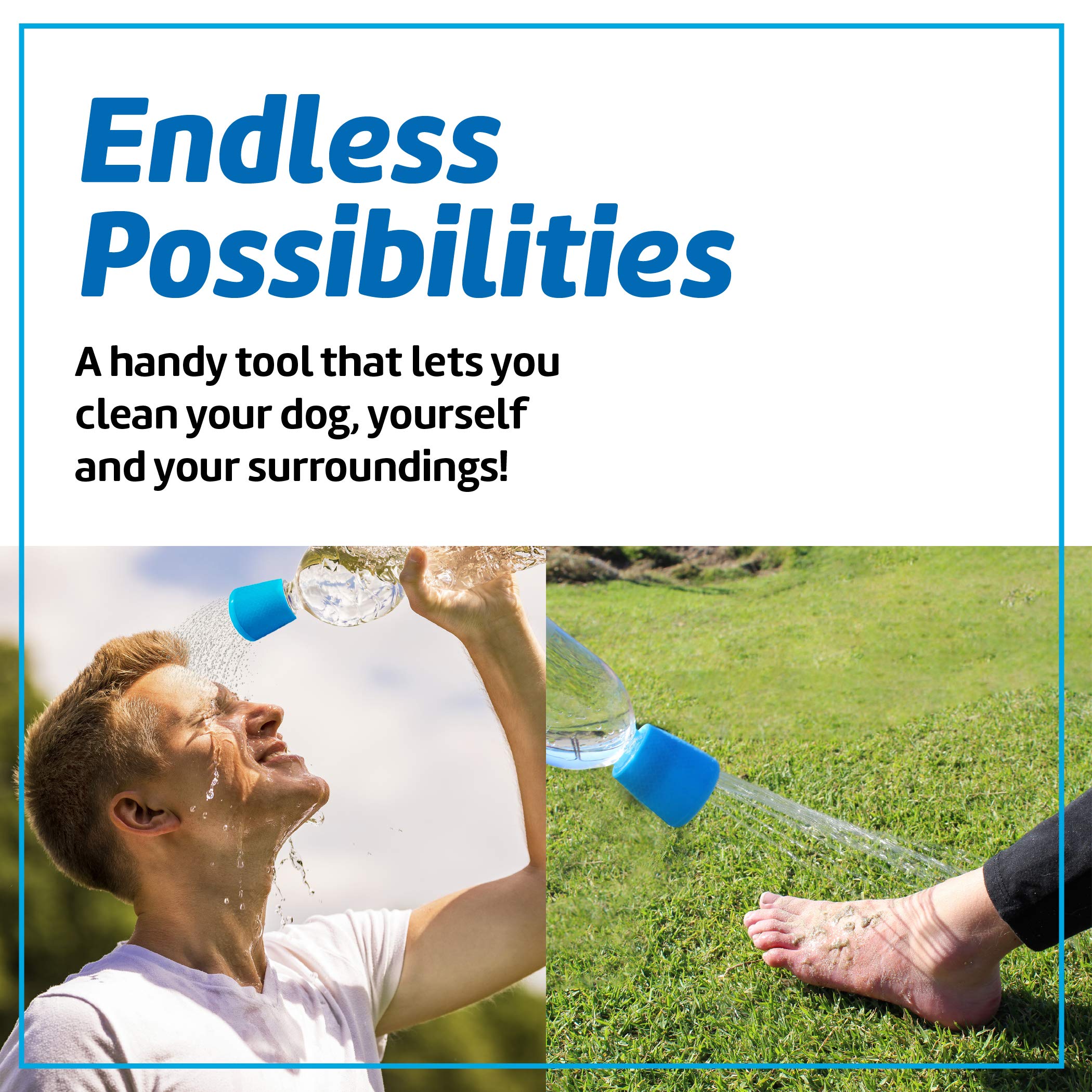Portable outdoor pet cleaning shower head
