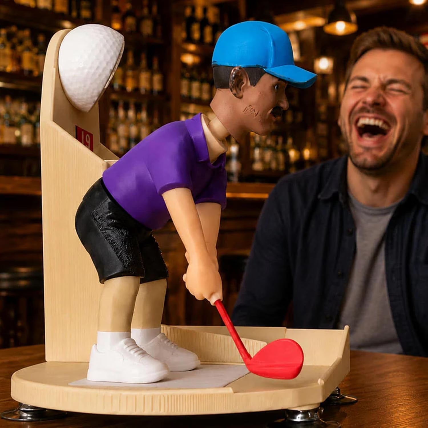 Mini golf club bottle opener
