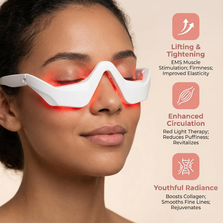 Microcurrent red light massage eye beauty device